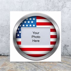 United Of America Usa Flag White Box Photo Frame 4  X 6 