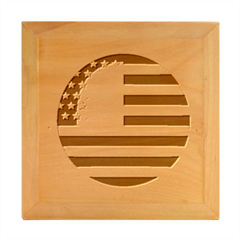 United Of America Usa Flag Wood Photo Frame Cube