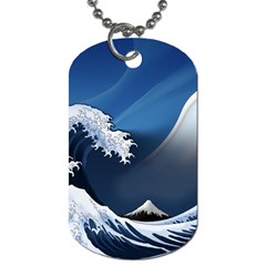 The Great Wave Off Kanagawa Dog Tag (one Side)