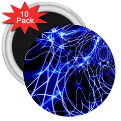 Lines Flash Light Mystical Fantasy 3  Magnets (10 Pack) 