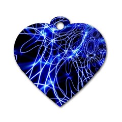 Lines Flash Light Mystical Fantasy Dog Tag Heart (two Sides)