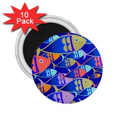 Sea Fish Illustrations 2 25  Magnets (10 Pack) 