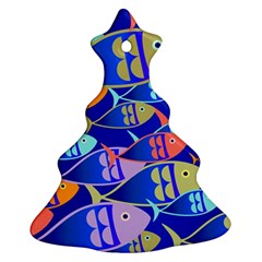 Sea Fish Illustrations Christmas Tree Ornament (two Sides)