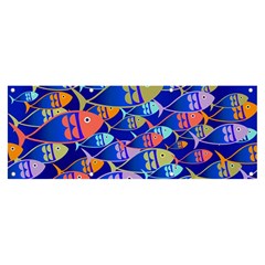 Sea Fish Illustrations Banner And Sign 8  X 3  by Mariart
