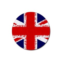 Union Jack London Flag Uk Rubber Coaster (round) by Celenk