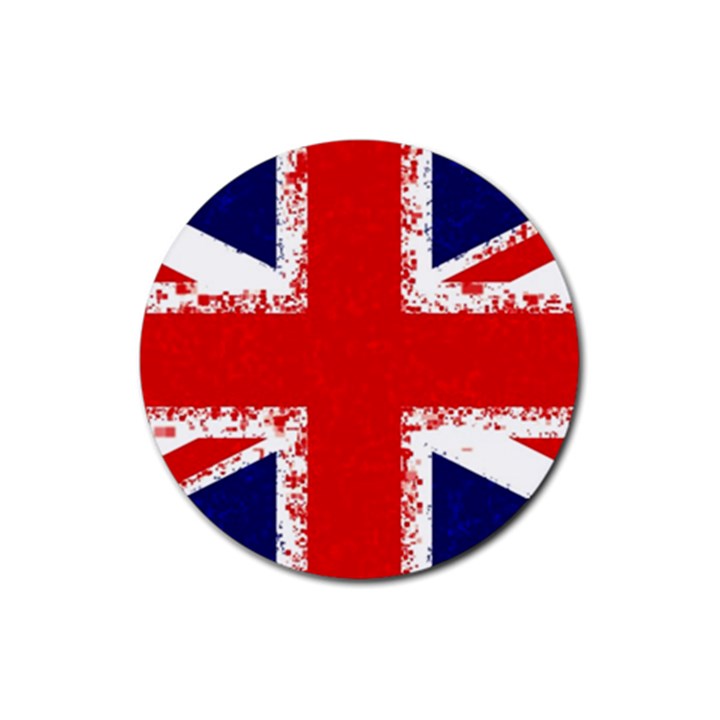 Union Jack London Flag Uk Rubber Coaster (Round)