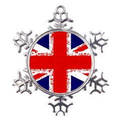 Union Jack London Flag Uk Metal Large Snowflake Ornament