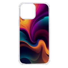 Abstract Colorful Waves Painting Iphone 13 Pro Max Tpu Uv Print Case by Simbadda