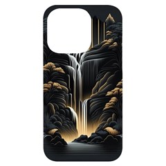 Waterfall Water Nature Springs Iphone 14 Pro Black Uv Print Case