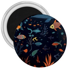 Underwater Ocean Animals Sea 3  Magnets by Simbadda