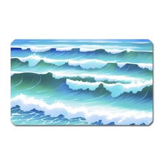 Ocean Sea Waves Beach Magnet (Rectangular)