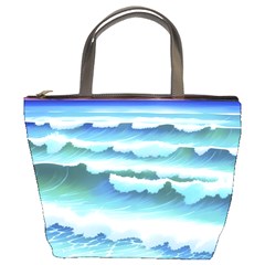 Ocean Sea Waves Beach Bucket Bag