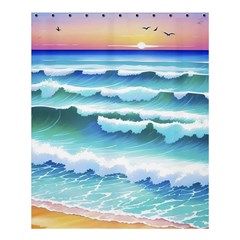 Ocean Sea Waves Beach Shower Curtain 60  x 72  (Medium) 