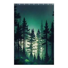 Magic Pine Forest Night Landscape Shower Curtain 48  X 72  (small)  by Simbadda