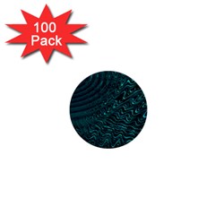 Wave Circle Ring Water 1  Mini Buttons (100 Pack)  by Simbadda