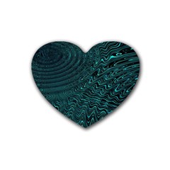 Wave Circle Ring Water Rubber Heart Coaster (4 pack)