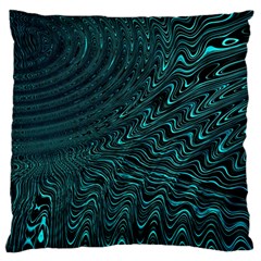 Wave Circle Ring Water Large Cushion Case (One Side)