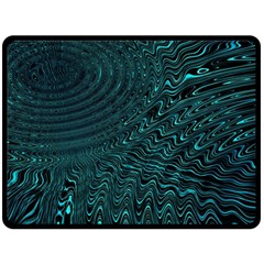 Wave Circle Ring Water Two Sides Fleece Blanket (Large)