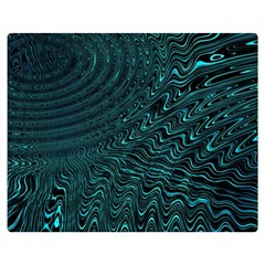 Wave Circle Ring Water Two Sides Premium Plush Fleece Blanket (Medium)