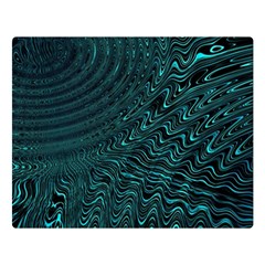 Wave Circle Ring Water Premium Plush Fleece Blanket (Large)