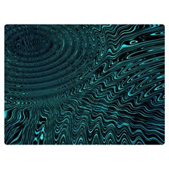 Wave Circle Ring Water Premium Plush Fleece Blanket (Extra Small)