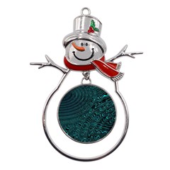 Wave Circle Ring Water Metal Snowman Ornament