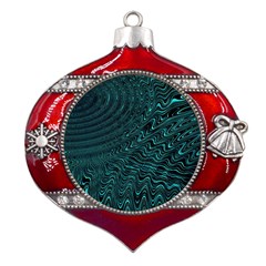 Wave Circle Ring Water Metal Snowflake And Bell Red Ornament