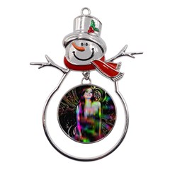 Festive Freak Metal Snowman Ornament by MRNStudios