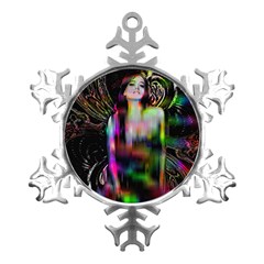 Festive Freak Metal Small Snowflake Ornament by MRNStudios