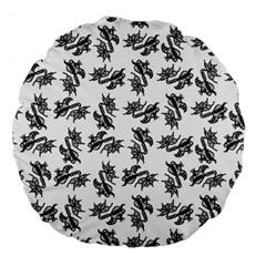 Alien Creatures Dance Pattern Large 18  Premium Round Cushions by dflcprintsclothing