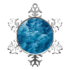 Blue Water Speech Therapy Metal Small Snowflake Ornament by artworkshop