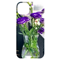 Cute Flower Wallpaper Iphone 14 Plus Black Uv Print Case by artworkshop