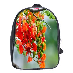 Gathering Sping Flowers Wallpapers School Bag (large) by artworkshop