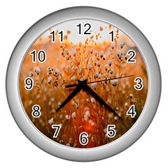 Late Afternoon Wall Clock (silver) by artworkshop