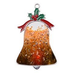 Late Afternoon Metal Holly Leaf Bell Ornament by artworkshop