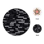 Black and grey Wall Playing Cards Single Design (Round) Front