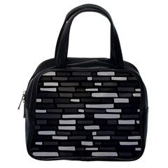Black And Grey Wall Classic Handbag (one Side)