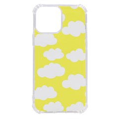 Cute Yellow White Clouds Iphone 13 Pro Max Tpu Uv Print Case by ConteMonfrey