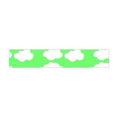 Green And White Cute Clouds  Premium Plush Fleece Scarf (mini) by ConteMonfrey