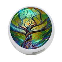 Tree Magical Colorful Abstract Metaphysical 4-port Usb Hub (one Side) by Simbadda