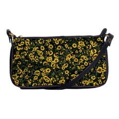 Sunflowers Yellow Flowers Flowers Digital Drawing Shoulder Clutch Bag