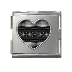 Abstract Art Artistic Backdrop Black Brush Card Mega Link Heart Italian Charm (18mm)