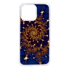 Fractal Spiral Art Pattern Blue Design Iphone 14 Pro Max Tpu Uv Print Case