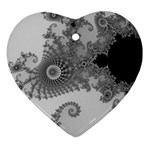 Apple Males Almond Bread Abstract Mathematics Heart Ornament (Two Sides) Front