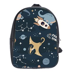 Space Theme Art Pattern Design Wallpaper School Bag (xl)