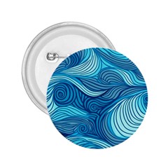 Ocean Waves Sea Abstract Pattern Water Blue 2 25  Buttons by Simbadda