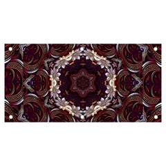 Rosette Kaleidoscope Mosaic Abstract Background Banner And Sign 6  X 3  by Simbadda