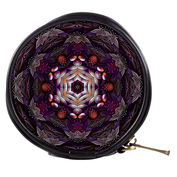 Rosette Kaleidoscope Mosaic Abstract Background Art Mini Makeup Bag
