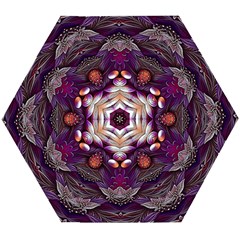 Rosette Kaleidoscope Mosaic Abstract Background Art Wooden Puzzle Hexagon by Simbadda