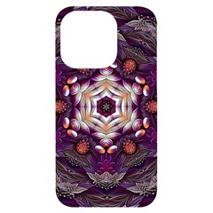 Rosette Kaleidoscope Mosaic Abstract Background Art Iphone 14 Pro Black Uv Print Case